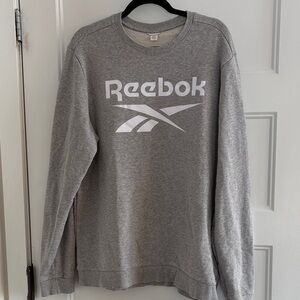 Reebok Men's Heather Gray Crewneck Sweater